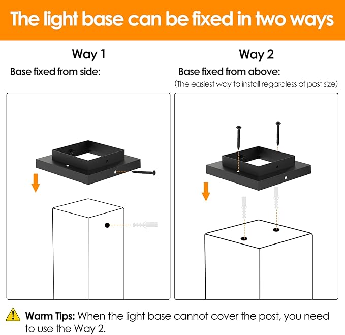 Mlambert 4 Pack Solar Post Lights Outdoor, Waterproof Fence Cap for Deck, 4x4 6x6 Wooden Vinyl Outdoor Lights with Shinning Effect, Black