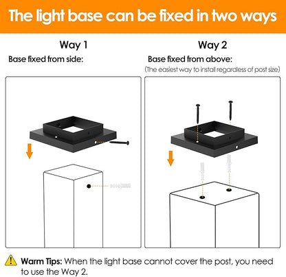 Mlambert 8 Pack Solar Post Lights Outdoor, Waterproof Fence Cap for Deck, 4x4 6x6 Wooden Vinyl Outdoor Lights with Shinning Effect, Black
