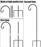 4-Pack 32" Shepherd's Hooks, Heavy-Duty Garden Stakes