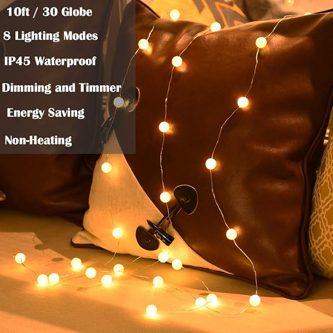 10ft Edison Bulb Patio String Lights, Waterproof