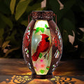 Classic Cardinal Solar Lanterns for Porch, Waterproof LED