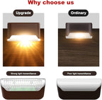 24-Pack Solar Deck Lights, Brown Waterproof LED
