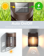 12-Pack Solar Gutter Lights, Brown Waterproof LED
