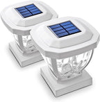 Solar Post Cap Lights, White Waterproof