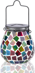 Solar Mosaic Lanterns, Porch Hanging LED Decor