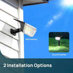 4-Pack Motion Sensor Solar Spotlights, Waterproof Wall LED