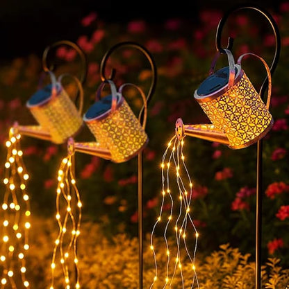 B-Best Solar Lights Outdoor Garden Decorations,Watering Can Landscape Light Large Hanging Lantern ,Outside Waterproof Patio Decor Perfect Gardening Gift