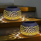 2-Pack Garden Solar Lanterns, Waterproof LED Backyard Lights