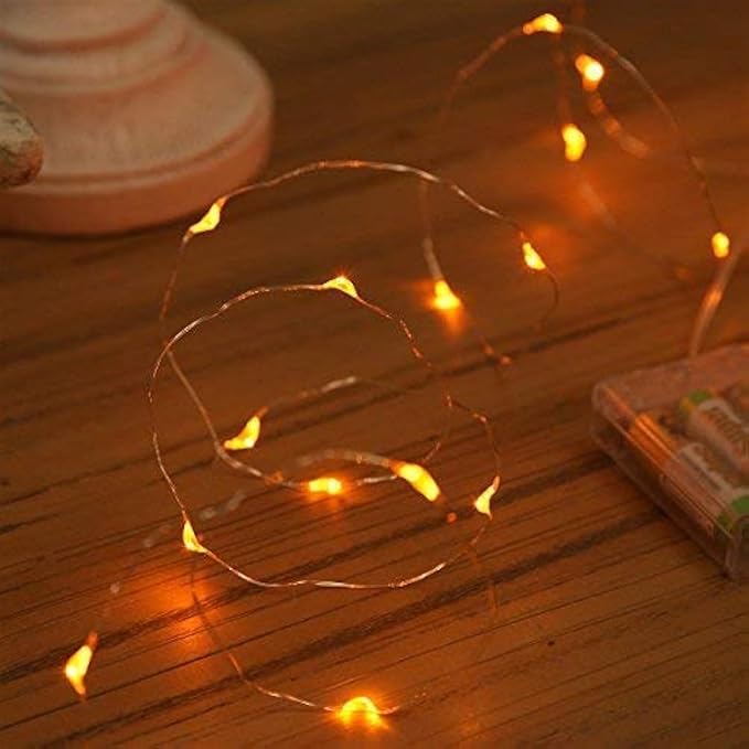 XINKAITE Waterproof LED Fairy String Lights - Starry DIY Decoration for Indoor & Outdoor Parties, Christmas, Holidays (10FT/3Meters, Orange)