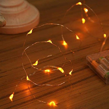 XINKAITE Waterproof LED Fairy String Lights - Starry DIY Decoration for Indoor & Outdoor Parties, Christmas, Holidays (10FT/3Meters, Orange)