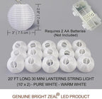 Outdoor String Lights, White Waterproof LED