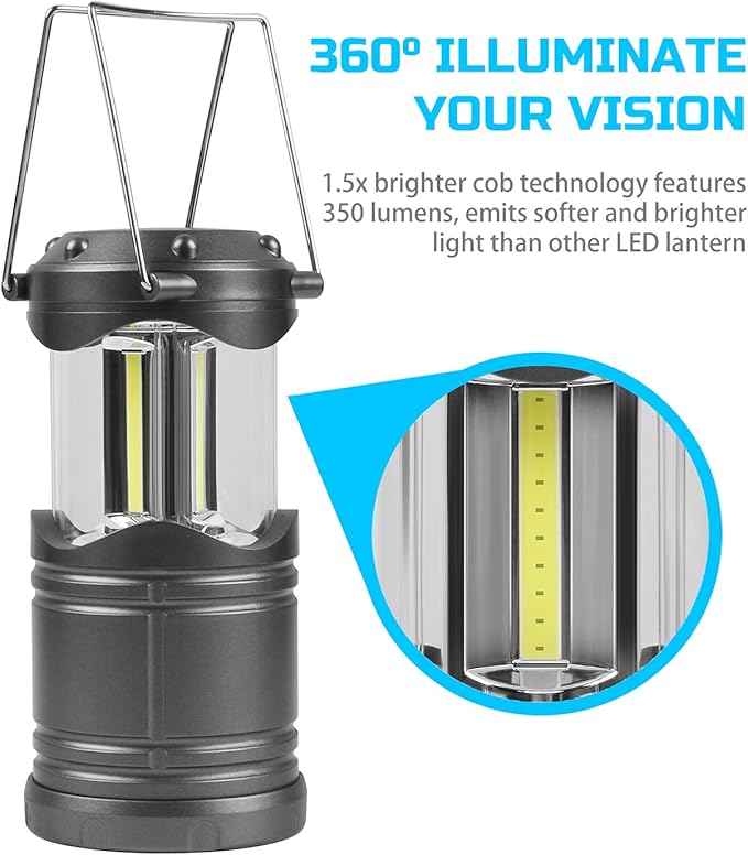 4-Pack Garden Solar Lanterns, Waterproof LED Yard Lights