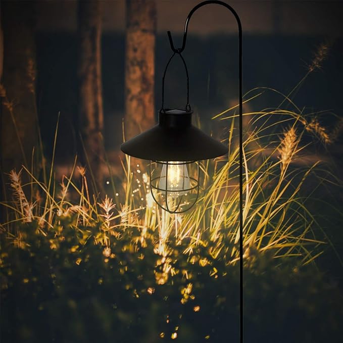 Solar Courtyard Lanterns, Outdoor Hanging LED Decor