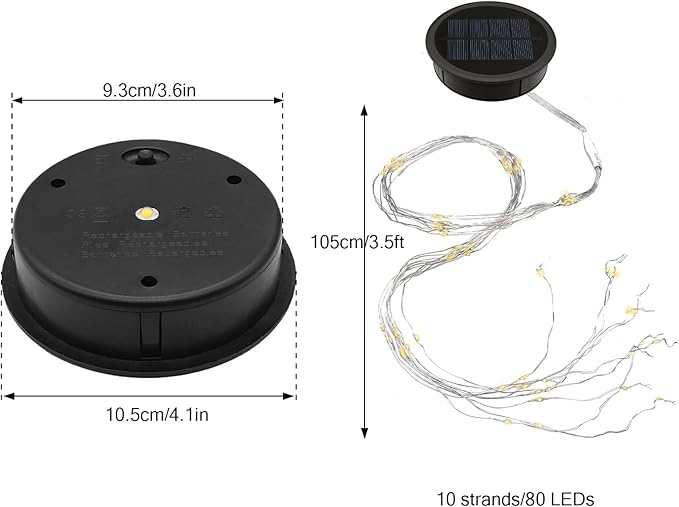 Solar Fairy Light Replacement Top, LED