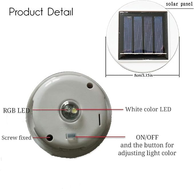 SunKite Solar Table Lights Outdoor Indoor Color Changing Crackle Crystal Glass Night Lights,Waterproof Solar Powered Mosaic Glass Lamp for Garden Yard Patio Christmas Decorations (Light Color)