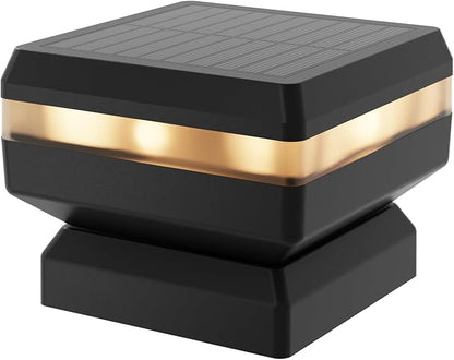 4 Pack Solar Post Cap Lights for 2.5x2.5 inch Aluminum, Metal, and Garden/Pool Fences, Warm/Cool White, and Selectable RGB Colors with Built-in Color-Changing Holiday/Party Mode! (2.5"x2.5")