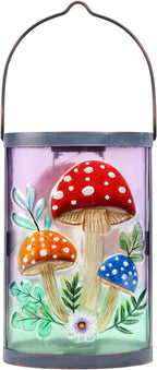 Mushroom Solar Lantern Set, Elegant Patio Lighting