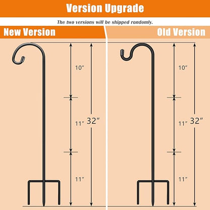 8-Pack 32" Garden Shepherd Hooks, Iron Plant Hangers