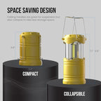 4-Pack Courtyard Solar Lanterns, Waterproof LED Porch Lights