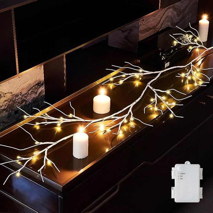 Christmas Porch String Lights, 6ft 48 LED Waterproof