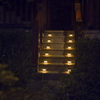 Solar Step Lights 2-Pack, Waterproof Wall