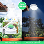6-Pack White Sleek Solar Stair Lights, Outdoor LED