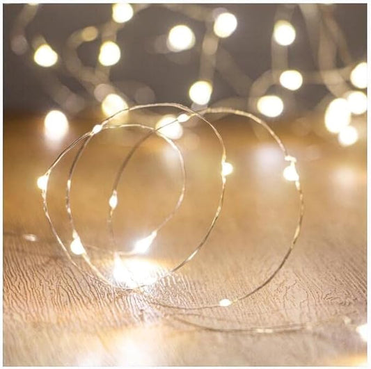XINKAITE LEDs Fairy Lights,String Lights for Indoor&Outdoor Bedroom, Christmas, Parties, Wedding, Centerpiece, Decoration,Battery Operated (10Ft/3M Warm White)