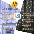 8ft White String Lights for Backyard, Waterproof LED