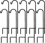 Heavy-Duty Shepherd's Hooks 10-Pack, 35" Garden