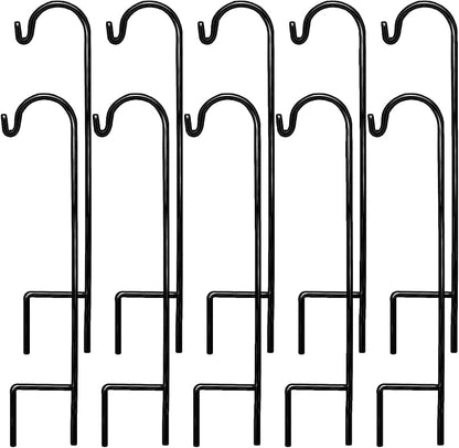 Heavy-Duty Shepherd's Hooks 10-Pack, 35" Garden