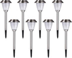 Silver Solar Pathway Lights, Garden LED