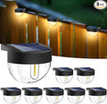 8-Pack Solar Deck Lights, Warm White Waterproof LED