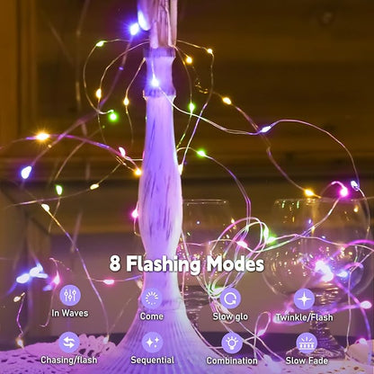 Christmas Porch String Lights, 16ft 50 LED Waterproof