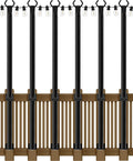 6-Pack 5ft String Light Poles, Heavy-Duty Metal Stands