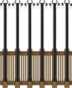 6-Pack 5ft String Light Poles, Heavy-Duty Metal Stands