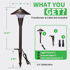 6-Pack Solar Pathway Lights, Waterproof LED Garden Lights