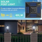 Solar Post Cap Lights, Waterproof LED