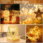4-Pack Warm White Patio String Lights, Weatherproof LED