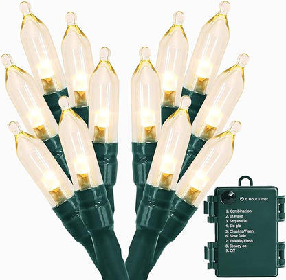 Christmas Fairy Lights, 33ft 100 LED Battery Twinkle Lights