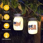 Solar Courtyard Lanterns 2-Pack, Outdoor Hanging LED Decor