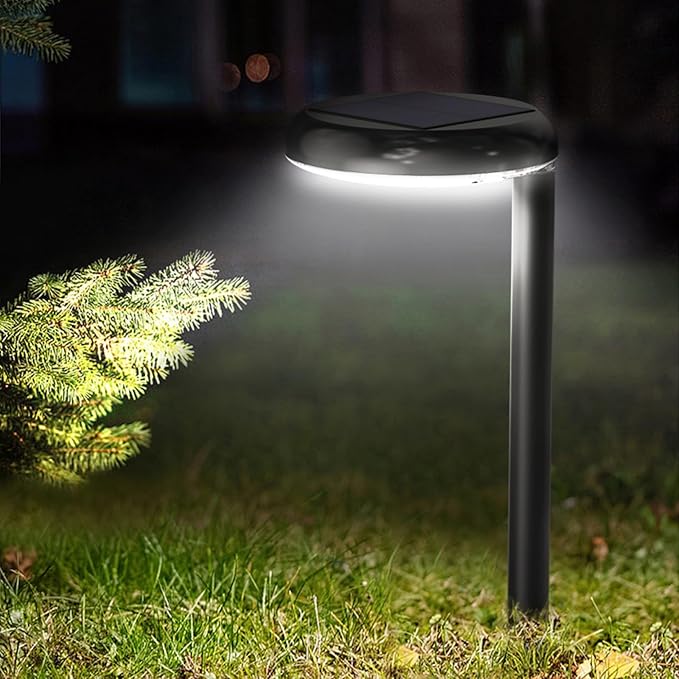 Solar Pathway Lights - Super Bright 300 Lumens with 2-in-1 Warm White & Daylight Color, Solar Path Lights for Pathway, Sidewalk, Driveway, Garden,Parterre etc,Landscape Lighting (6-Pack)