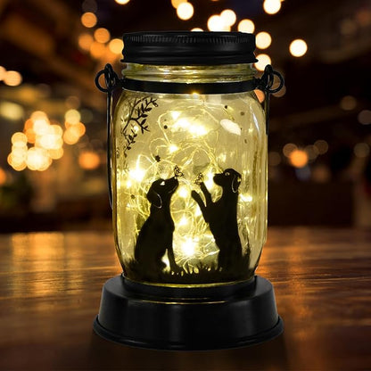 Dog Lover Gifts for Mother,Grandma,Women Who has Everything ,Solar Lanterns Outdoor Garden Gift, Dog Lantern for Mothers Day ,Christmas, Thanksgiving Day, Birthday