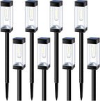 8-Pack Solar Path Lights, Outdoor Yard LED