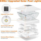 4-Pack Solar Yard Post Lights, Outdoor LED Caps