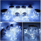 12-Pack Outdoor String Lights, Cool White Waterproof LED