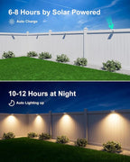 4-Pack Warm White Solar Dock Lights, Outdoor LED