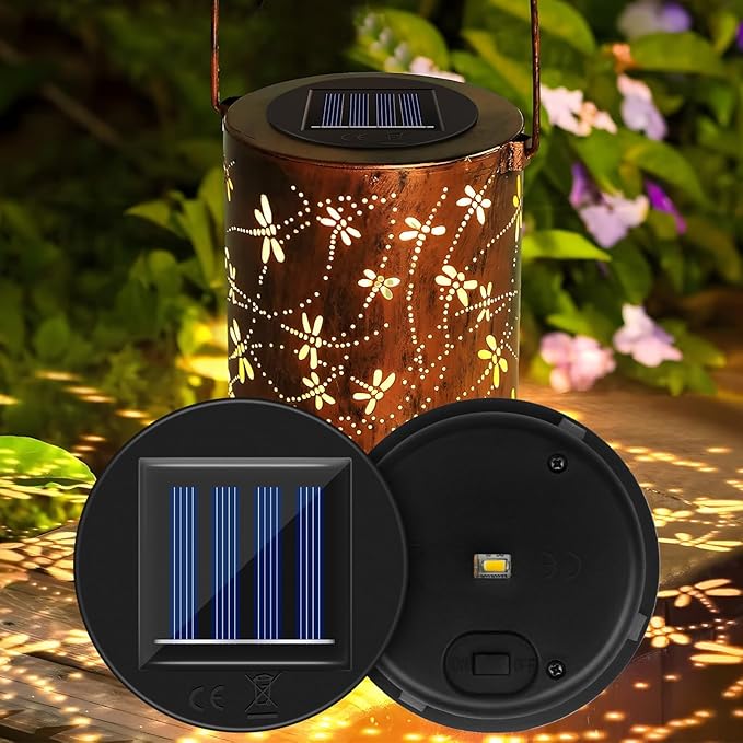 HELESIN Replacement Solar Light Parts, 4 Pack Solar Lights Replacement Top, 8 lumens, Waterproof Battery Box Top DIY Lantern Outdoor Garden Patio Decor（Warm Yellow, 3.15in）
