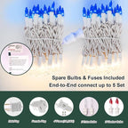 Christmas Twinkle Lights, 20ft Waterproof for Porch