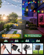 Outdoor String Lights, 72ft Multicolor Waterproof LED