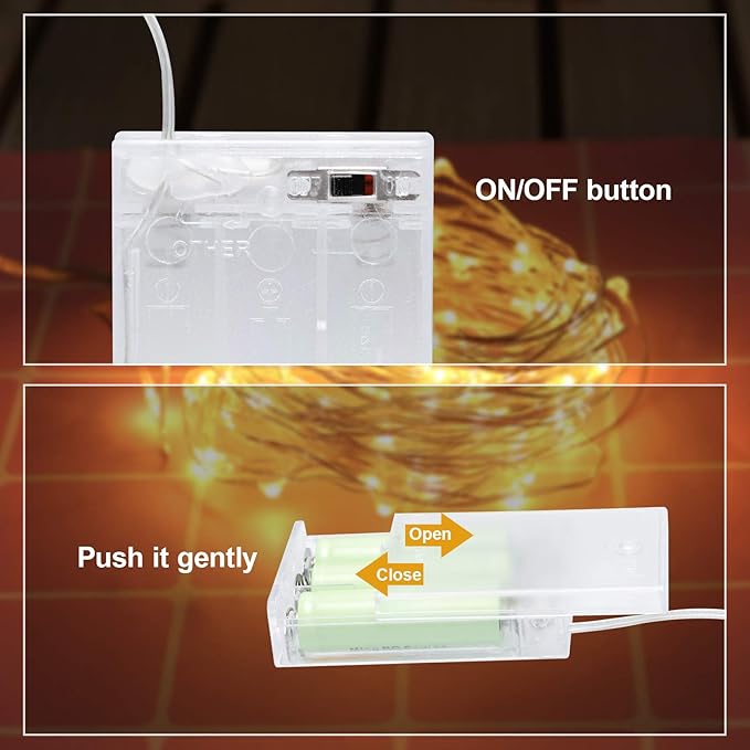 Outdoor String Lights, Warm White Waterproof LED